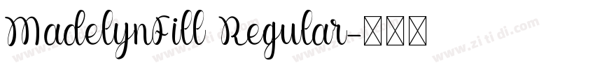 MadelynFill Regular字体转换